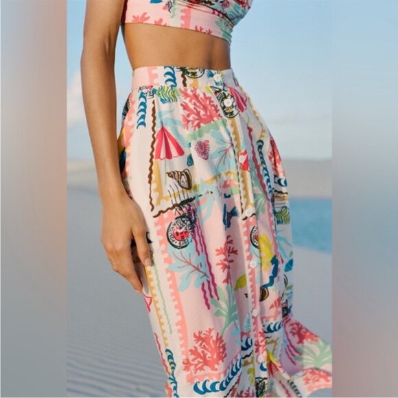 Zara 2-piece PATCHWORK PRINT TOP and PATCHWORK PRINTED CAPE SKIRT - Picture 8 of 11